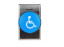 Show details for Schlage Electronics 625BLH 2-3/4" Mushroom Button, Single Gang, Blue Handicapped Symbol, Satin Stainless Steel 625BLH DP